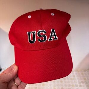 Red USA Baseball Cap